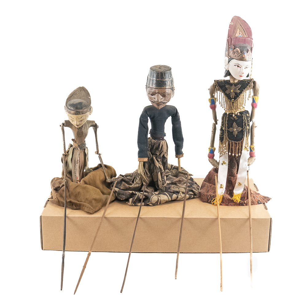 3 Indonesian Hand Puppets - Wayang Golek