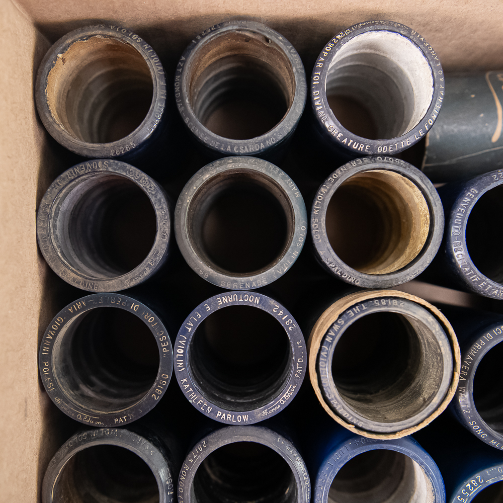 37 Pcs Edison Blue Amberol Cylinders and Tubes