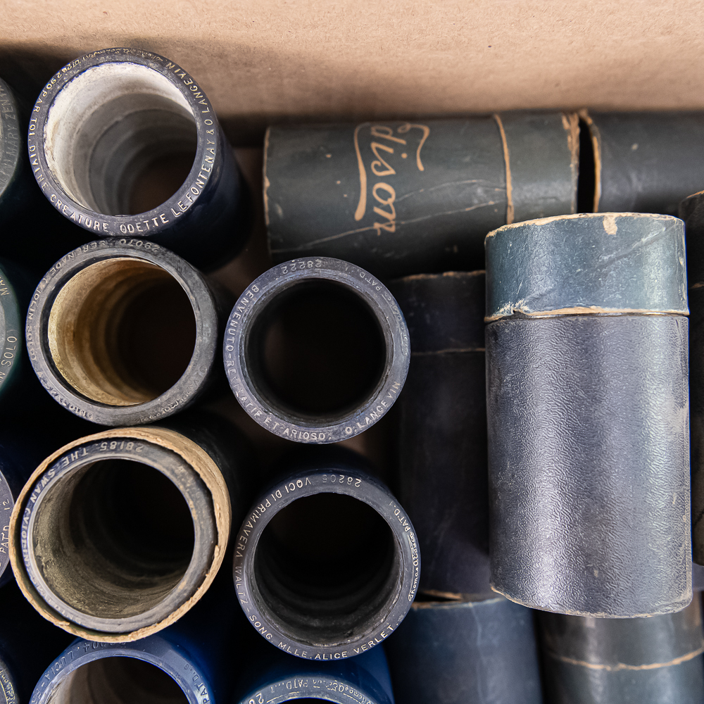37 Pcs Edison Blue Amberol Cylinders and Tubes