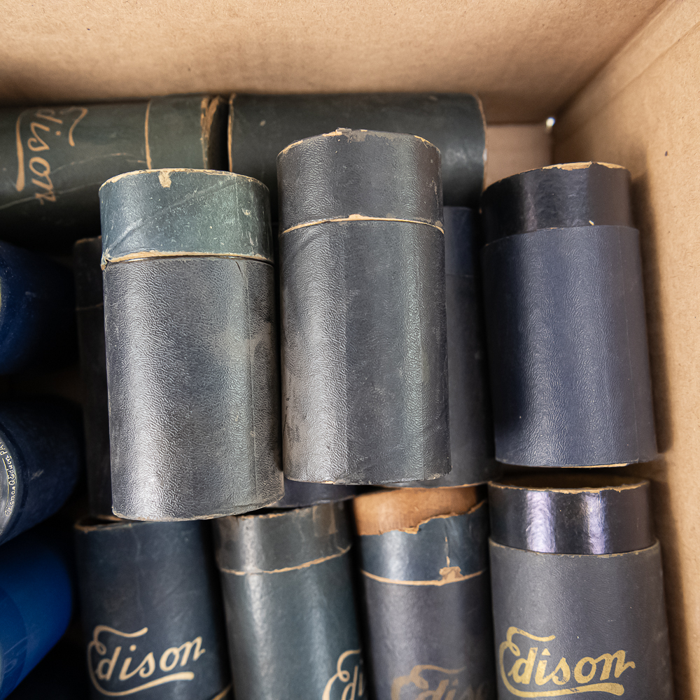 37 Pcs Edison Blue Amberol Cylinders and Tubes