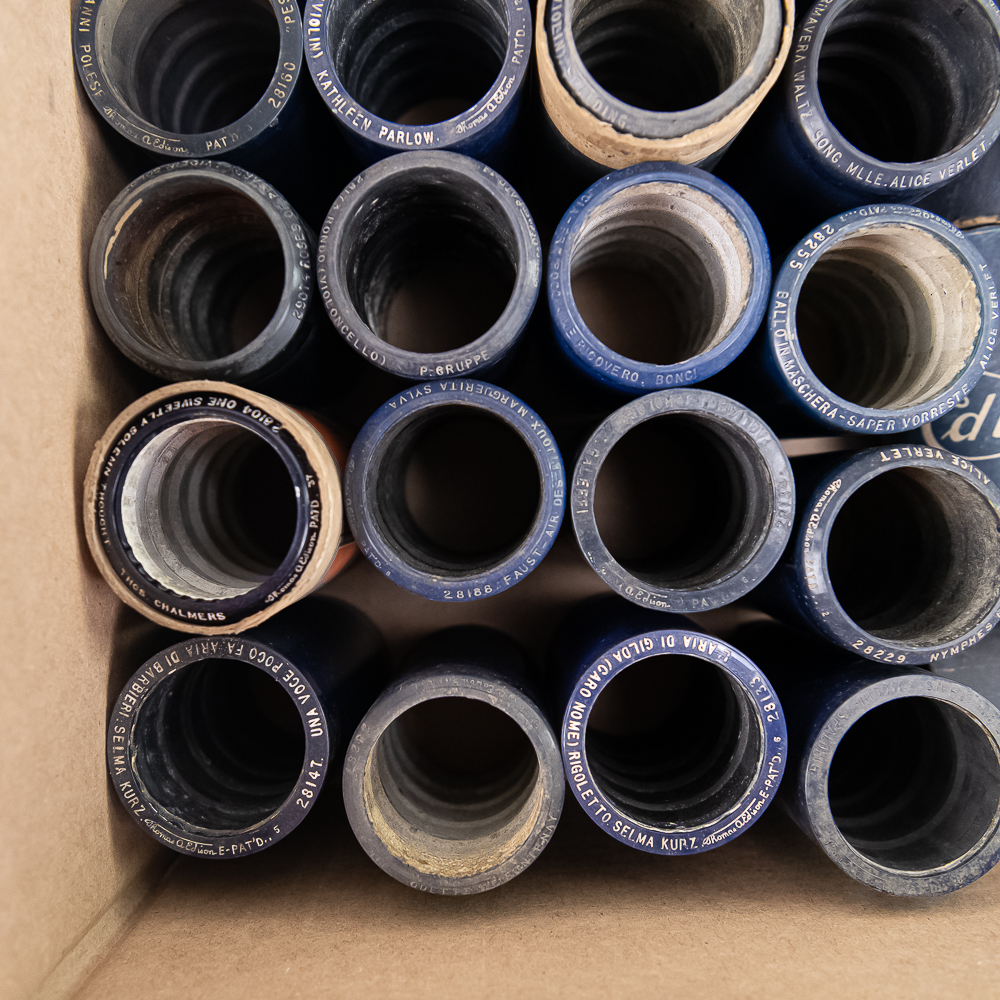 37 Pcs Edison Blue Amberol Cylinders and Tubes
