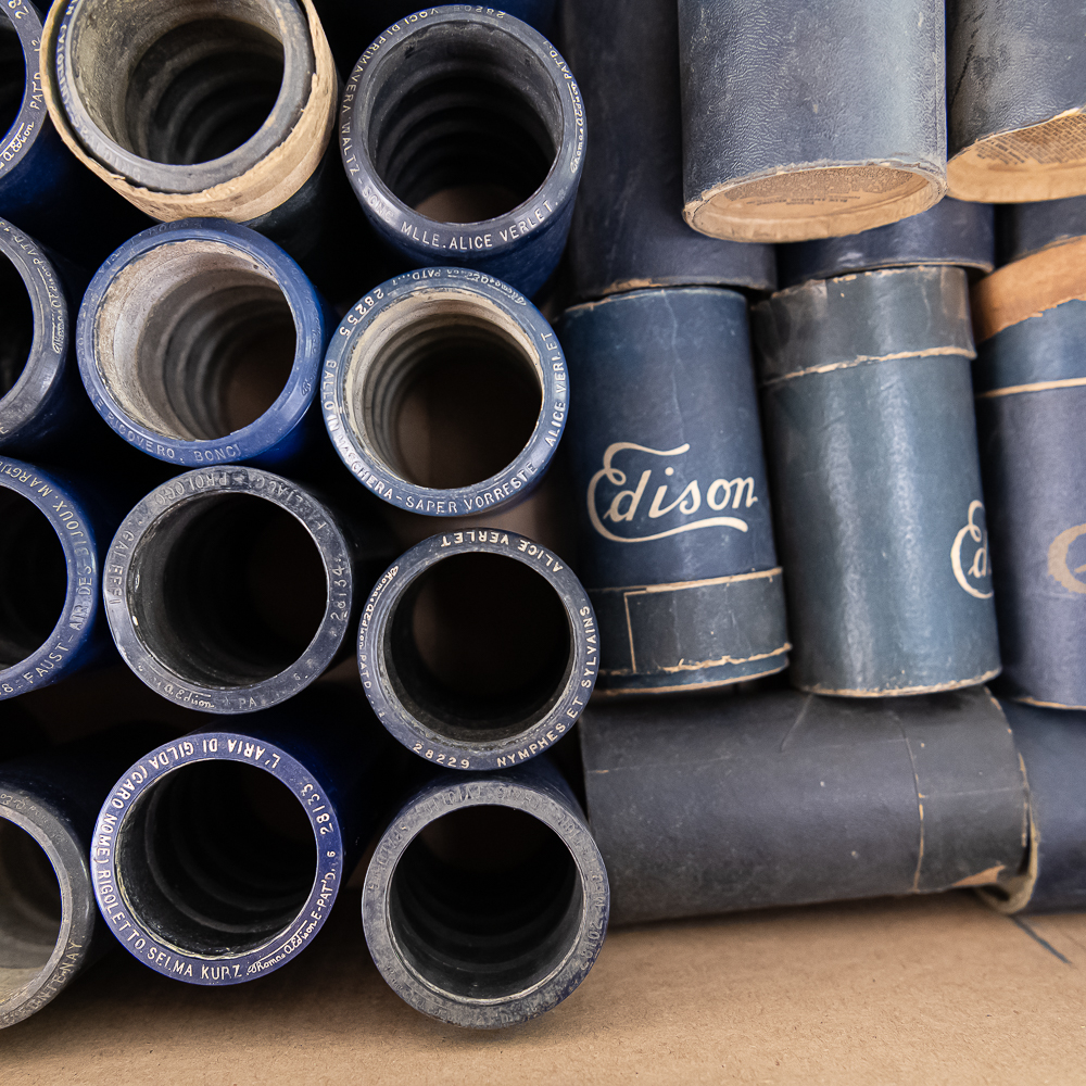 37 Pcs Edison Blue Amberol Cylinders and Tubes