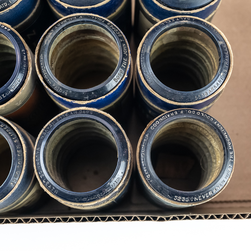 12 Edison Blue Amberol 5000 Series Cylinders