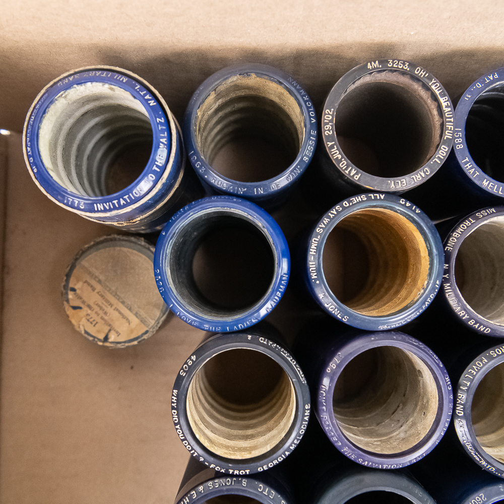 Lot of 50 Edison Blue Amberol Cylinders