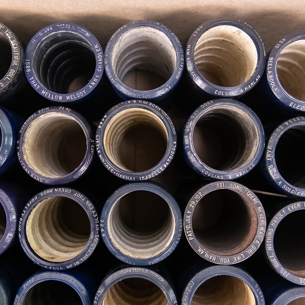 Lot of 50 Edison Blue Amberol Cylinders
