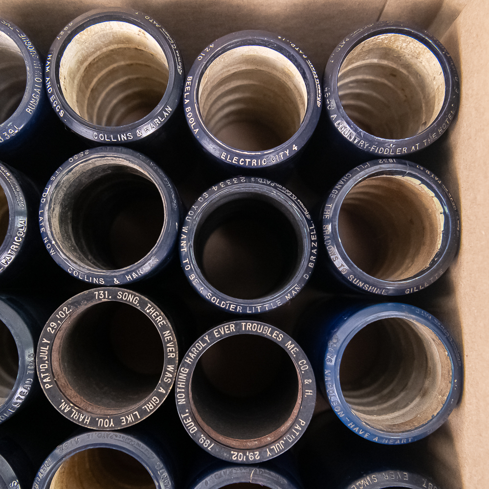 Lot of 50 Edison Blue Amberol Cylinders