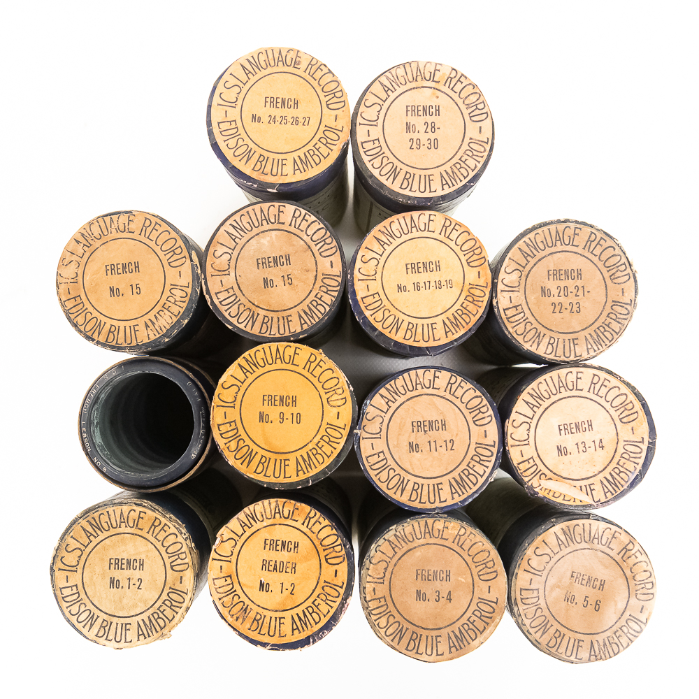 Edison French Language Cylinder Lot (14)