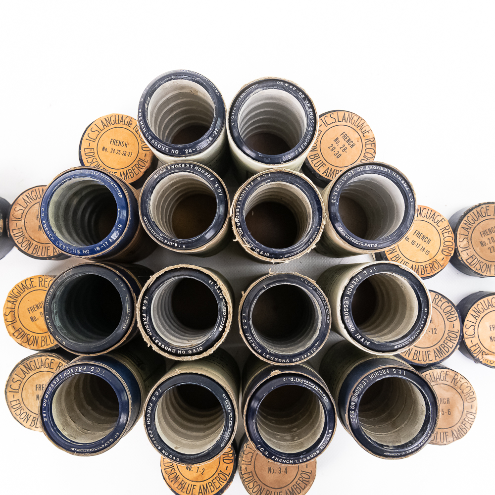 Edison French Language Cylinder Lot (14)