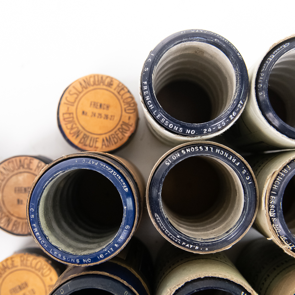 Edison French Language Cylinder Lot (14)