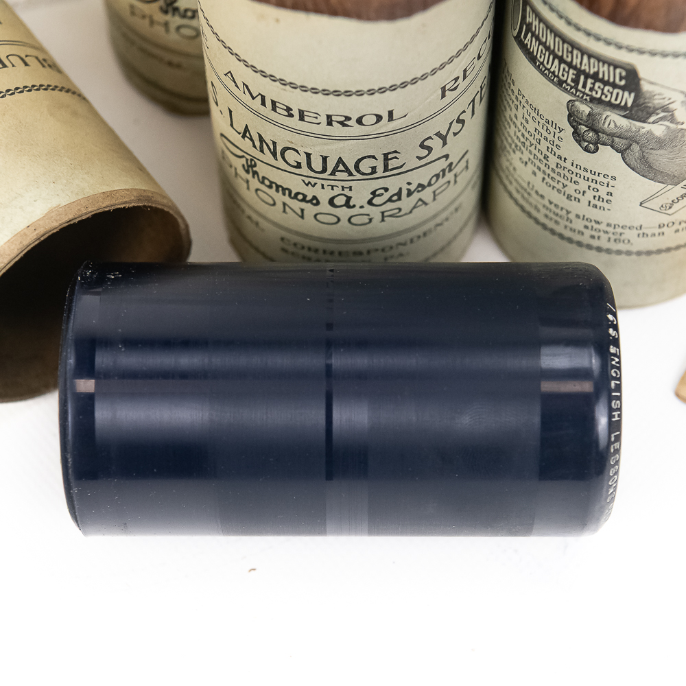Edison Blue Amberol ICS Language Records