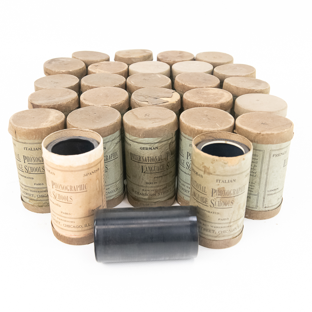 Collection of 27 Language Phonograph Cylinders
