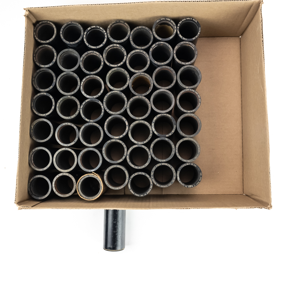 Vintage Black Wax Phonograph Cylinders