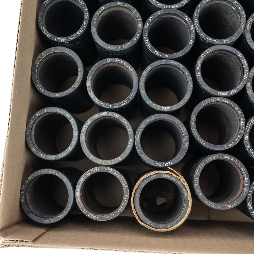 Vintage Black Wax Phonograph Cylinders