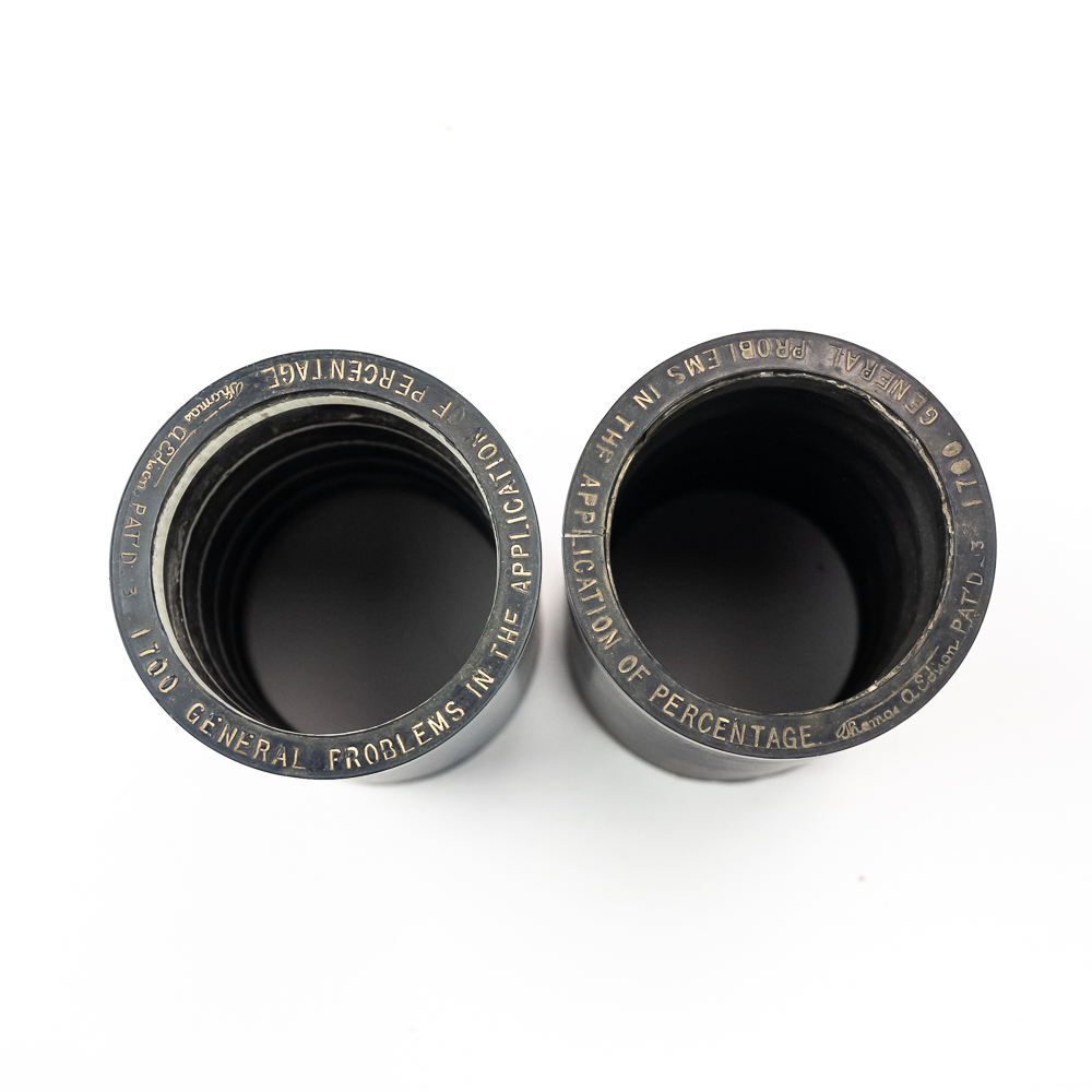 Pair Edison Blue Amberol School Cylinders