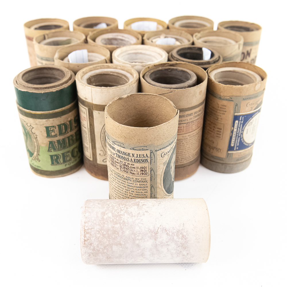Brown Wax Cylinder Phonograph Records Lot Wow!