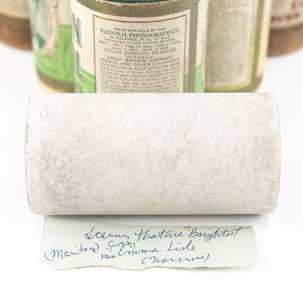 15 Brown Wax Phonograph Cylinders