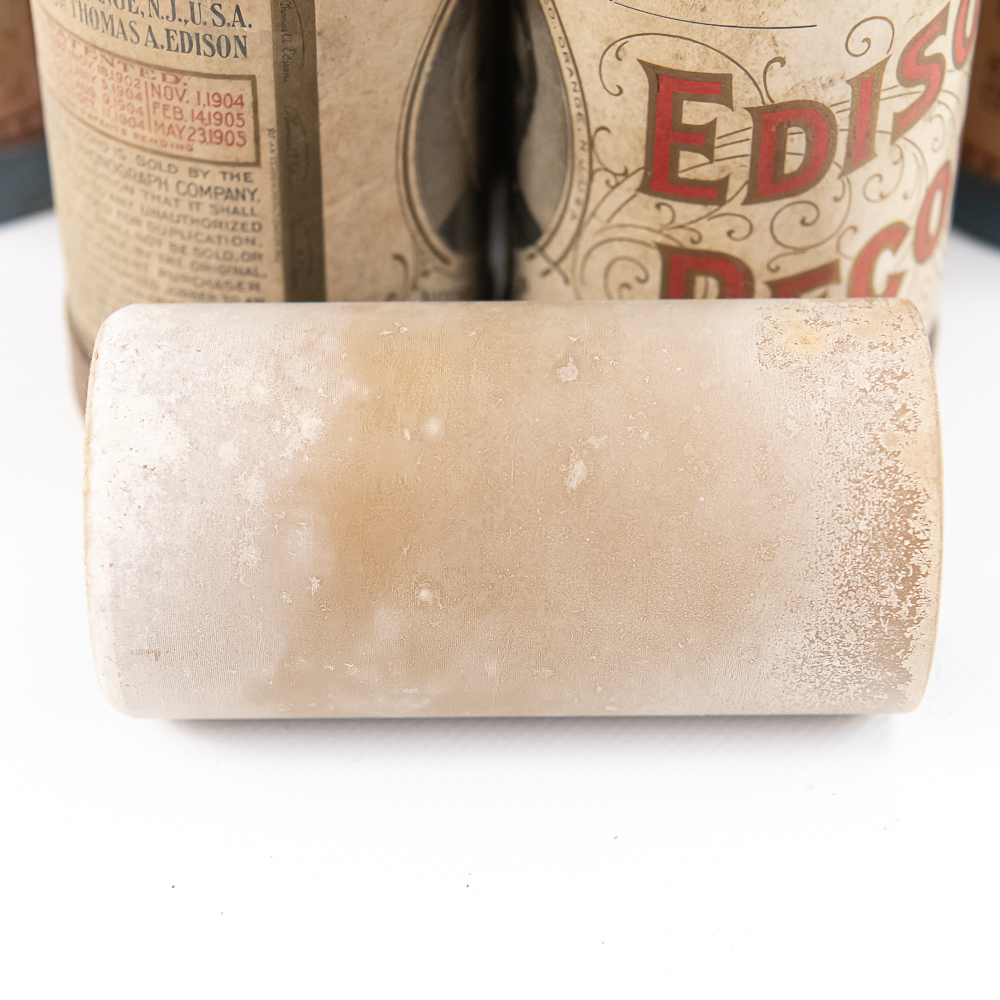 18 Brown Wax Phonograph Cylinders