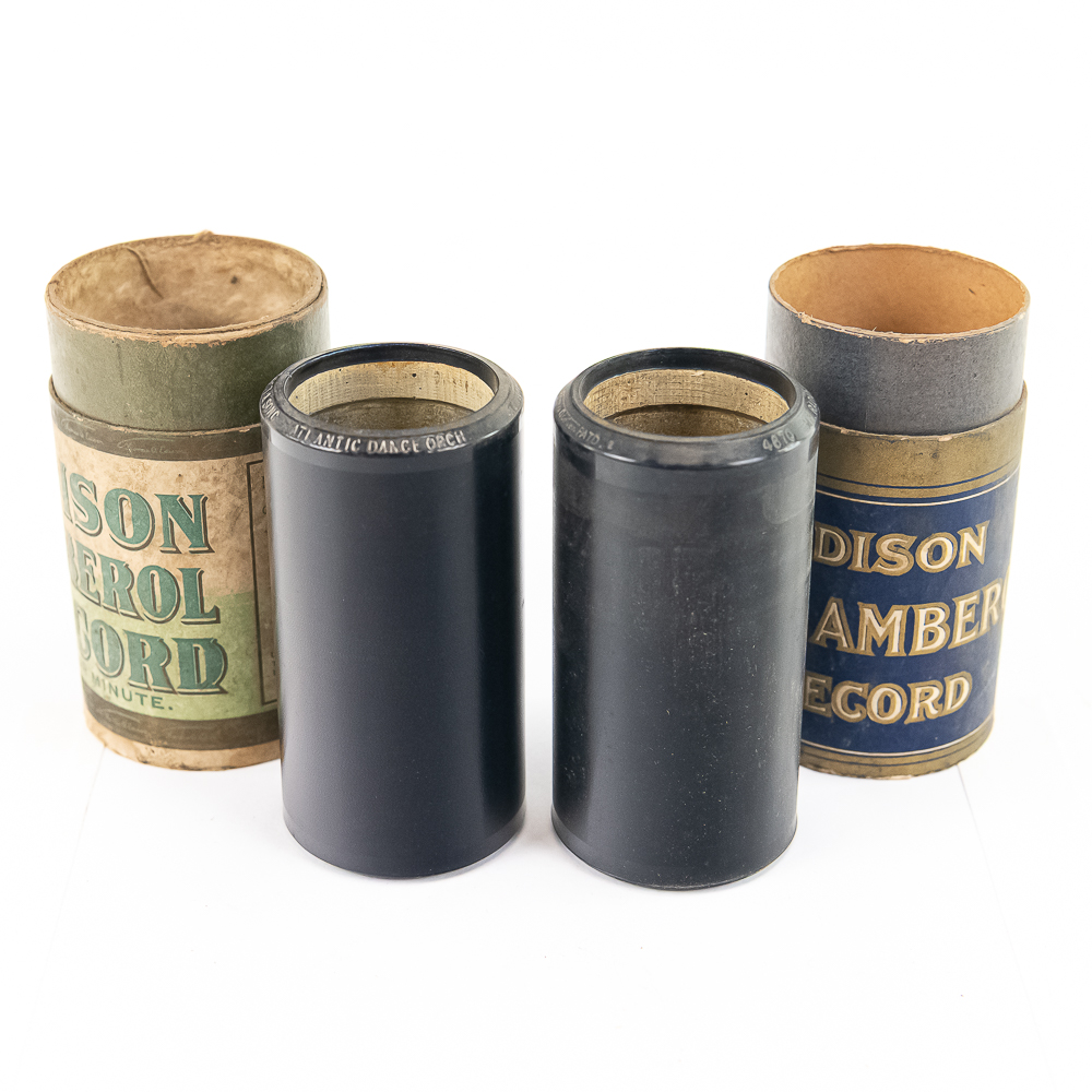 2 Edison Blue Amberol Cylinders - Radio