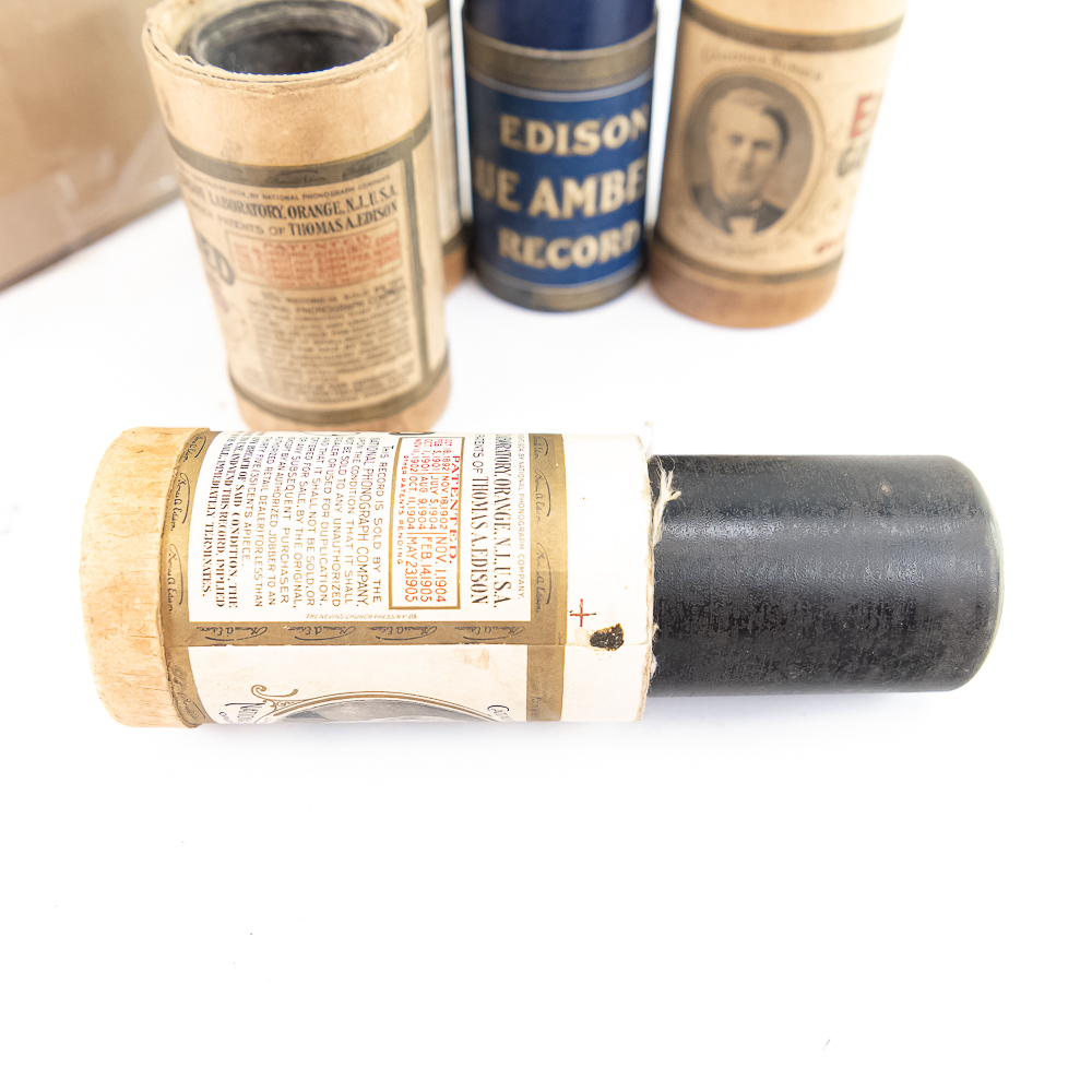 Lot of 8 Automobile Themed Edison Cylinders