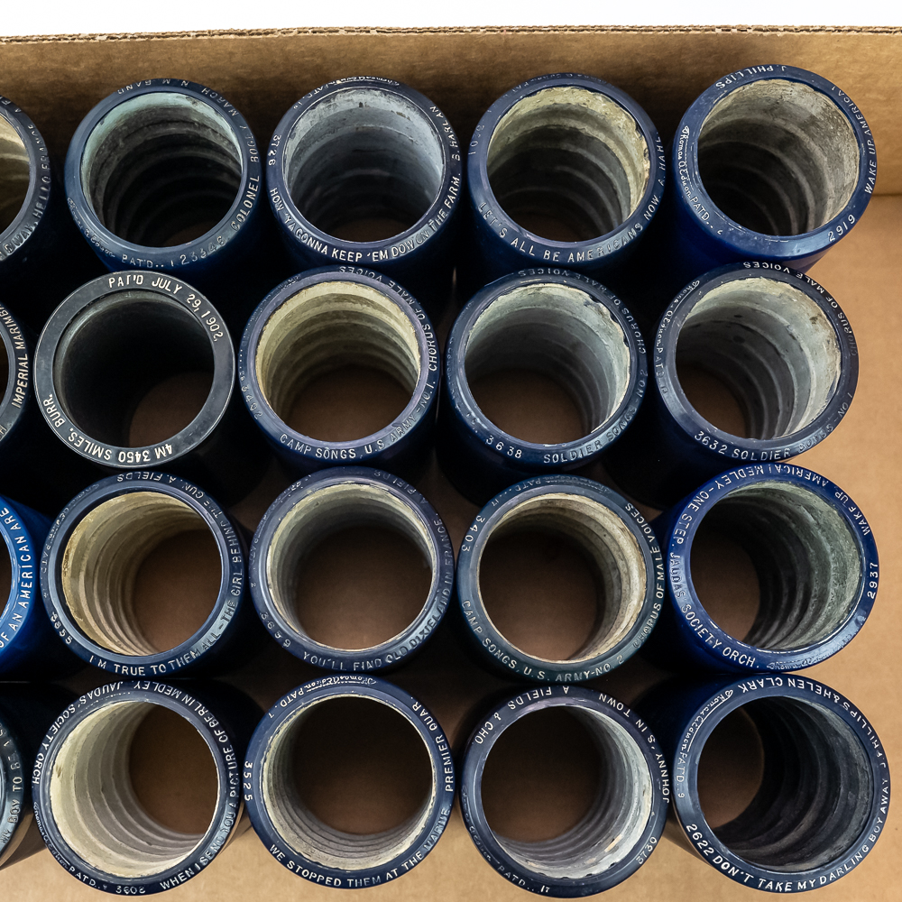 36 WWI Edison Blue Amberol Cylinders