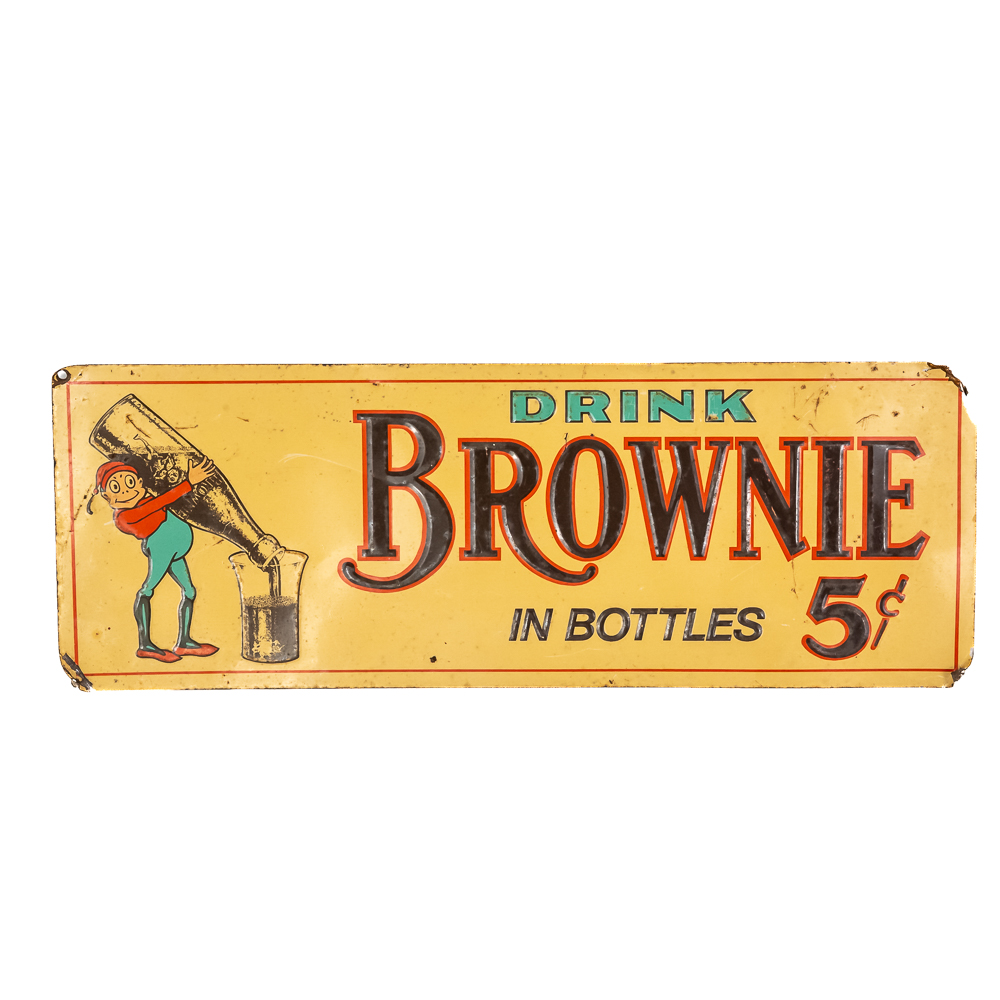 Vintage-Style Brownie Soda Embossed Tin Sign