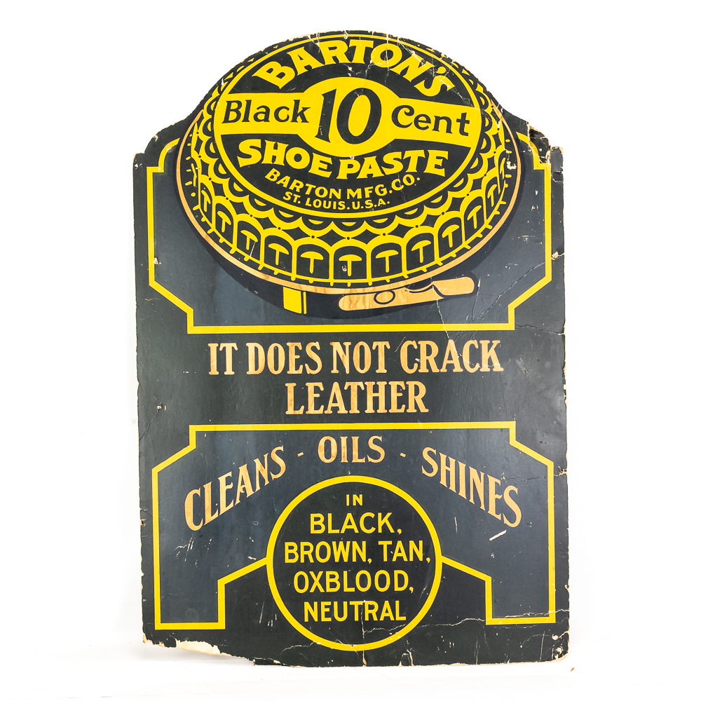 Barton's Shoe Paste Advertising Sign