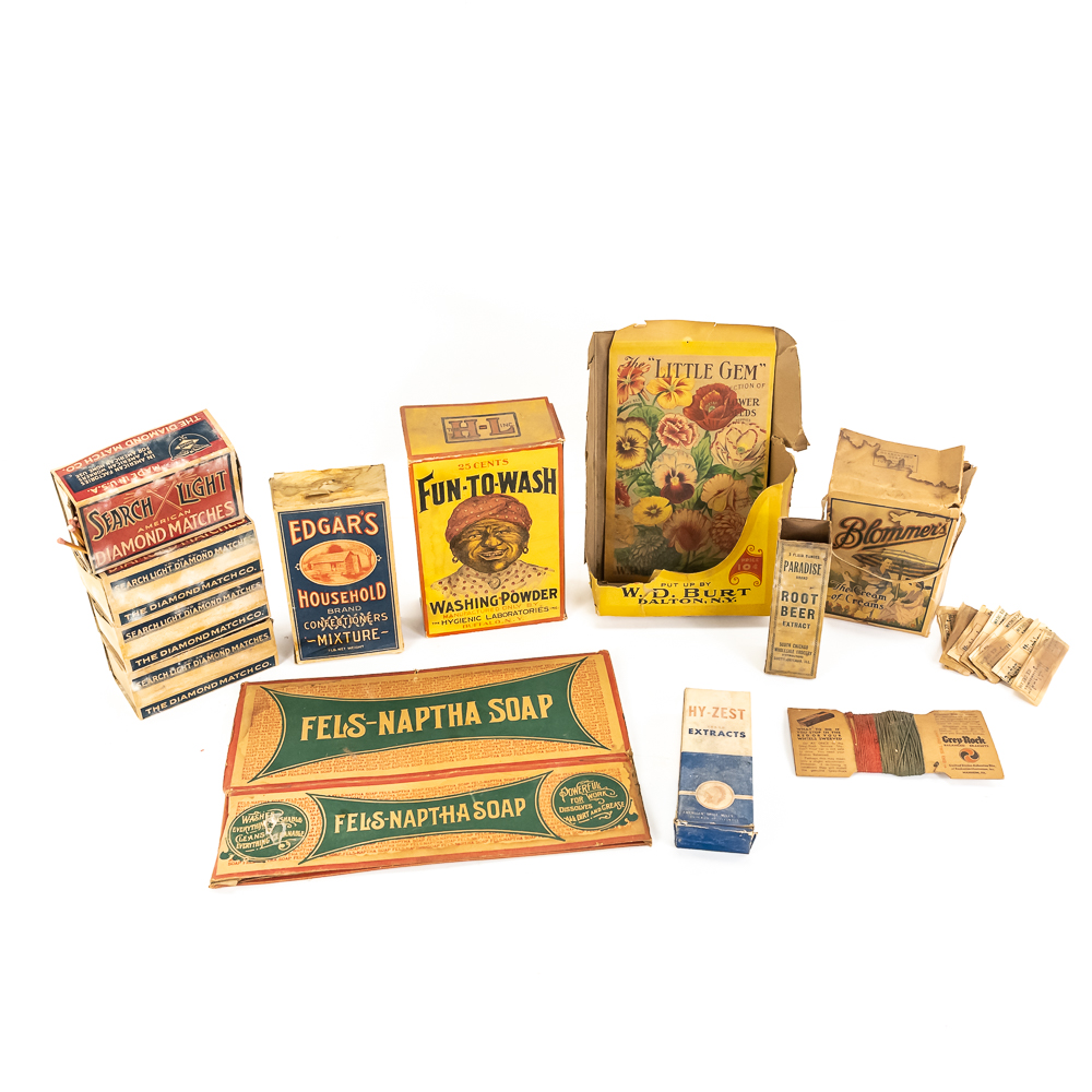 (14) Vintage Household Products Packages