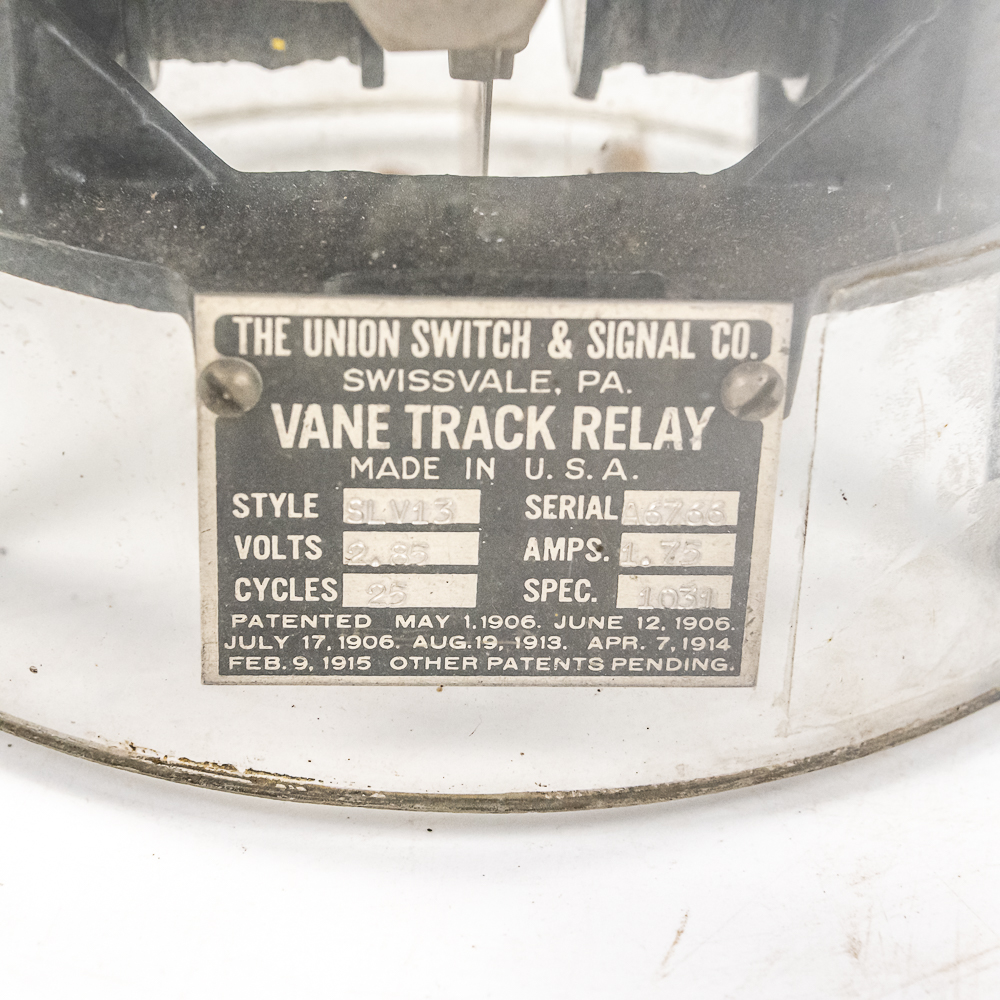 Union Switch & Signal RR Vane Line Relay Control