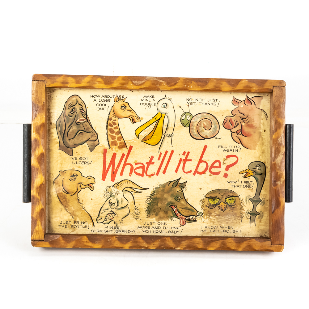 (4) Beer/Liquor-Themed Wooden Signs