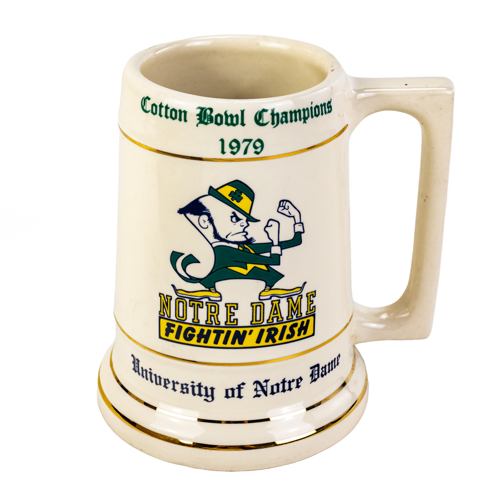 (2) Notre Dame Fighting Irish Beer Mug & Bank