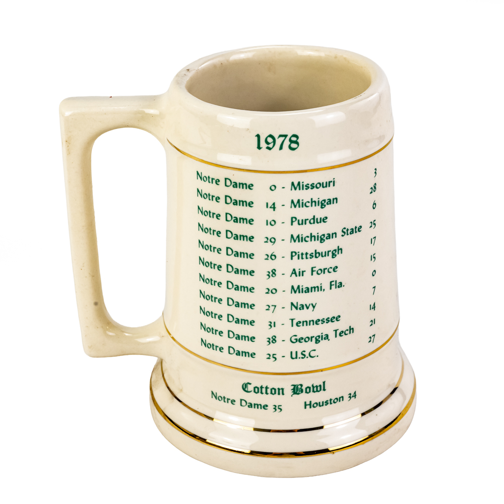 (2) Notre Dame Fighting Irish Beer Mug & Bank