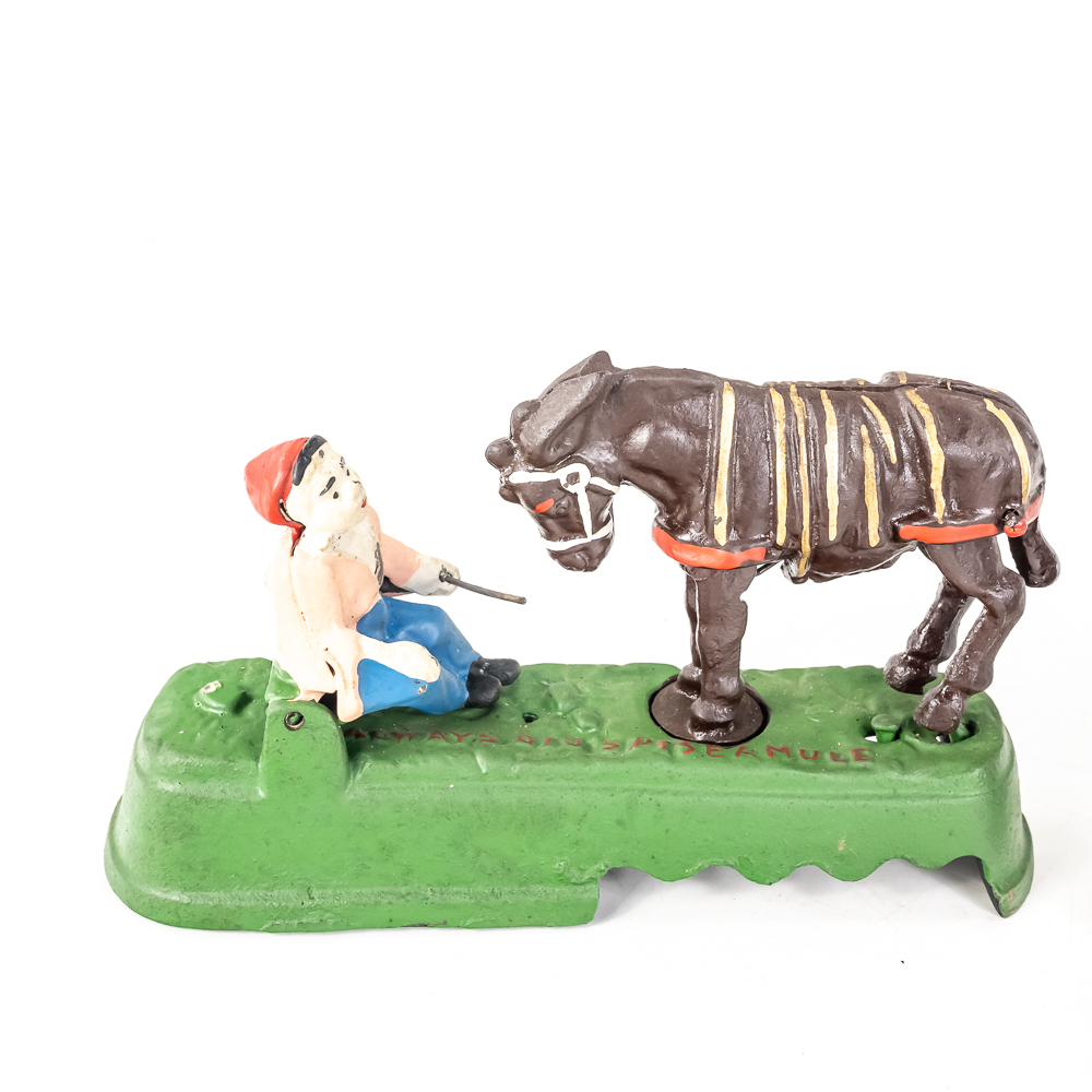 (2) Reproduction Mechanical Cast Iron Banks