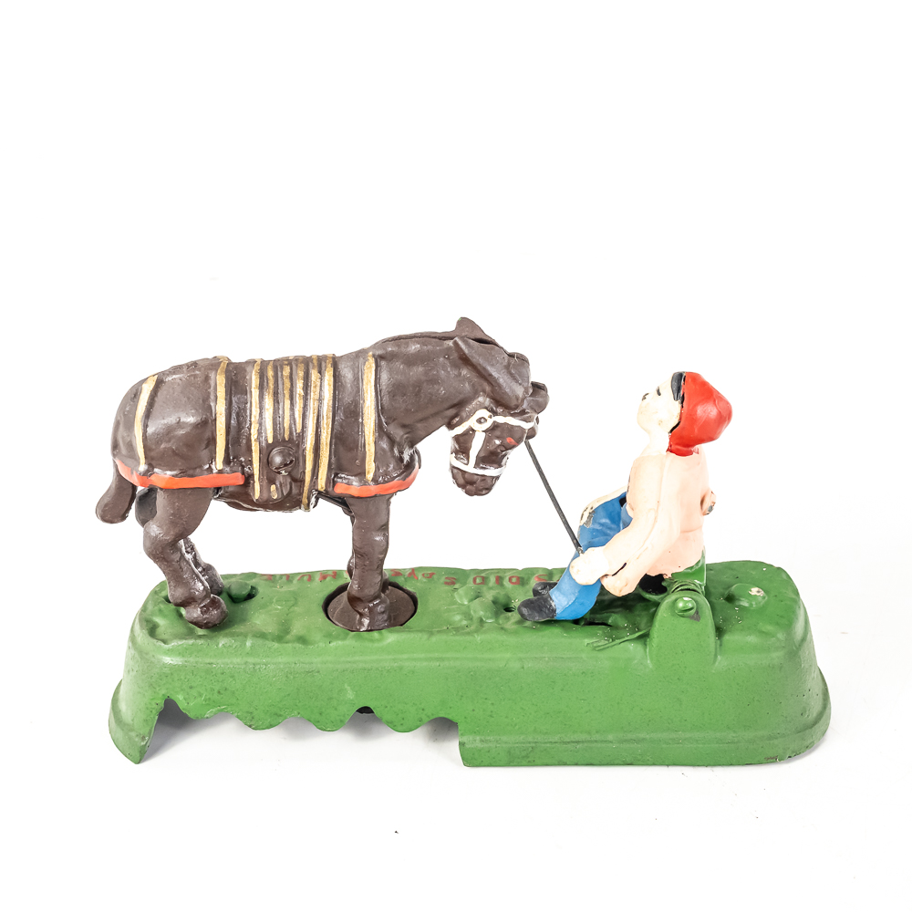(2) Reproduction Mechanical Cast Iron Banks