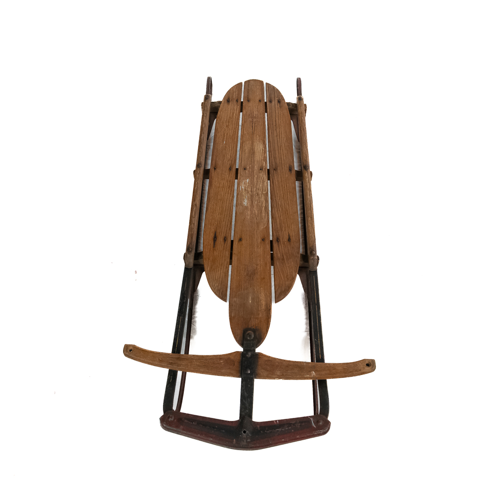 Vintage Flexible Flyer Wooden Steel Sled