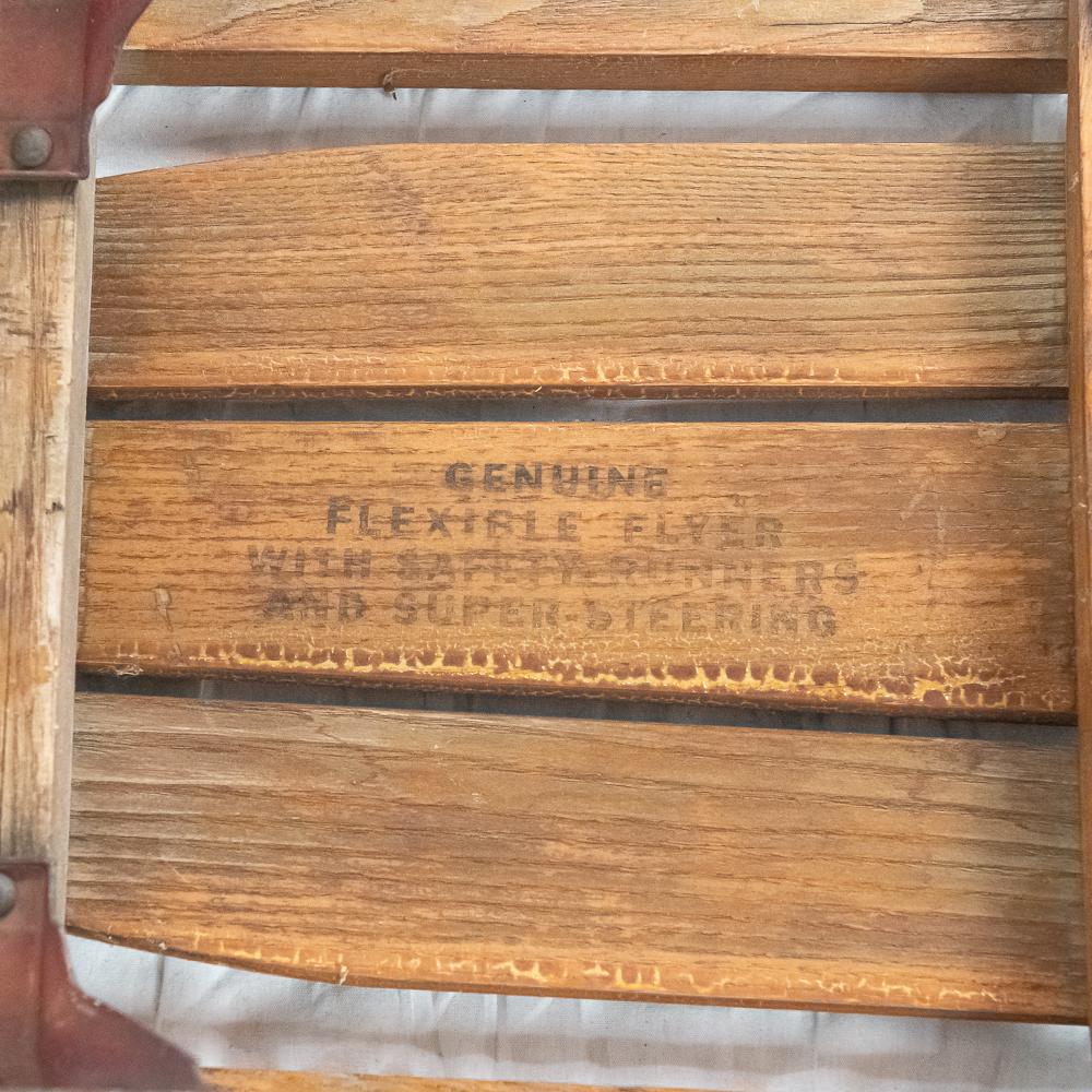 Vintage Flexible Flyer Wooden Steel Sled