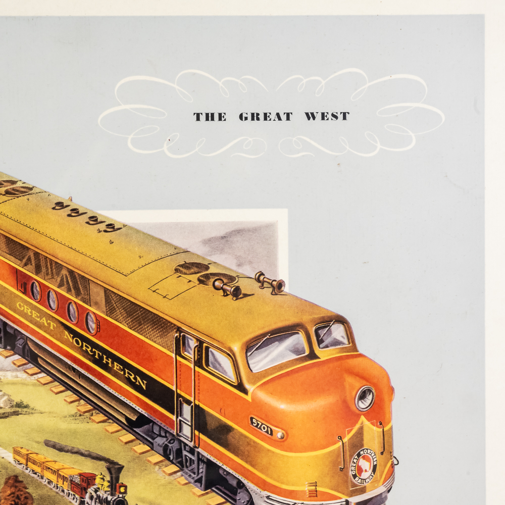Great Northern Railway Promo Framed Lithograph