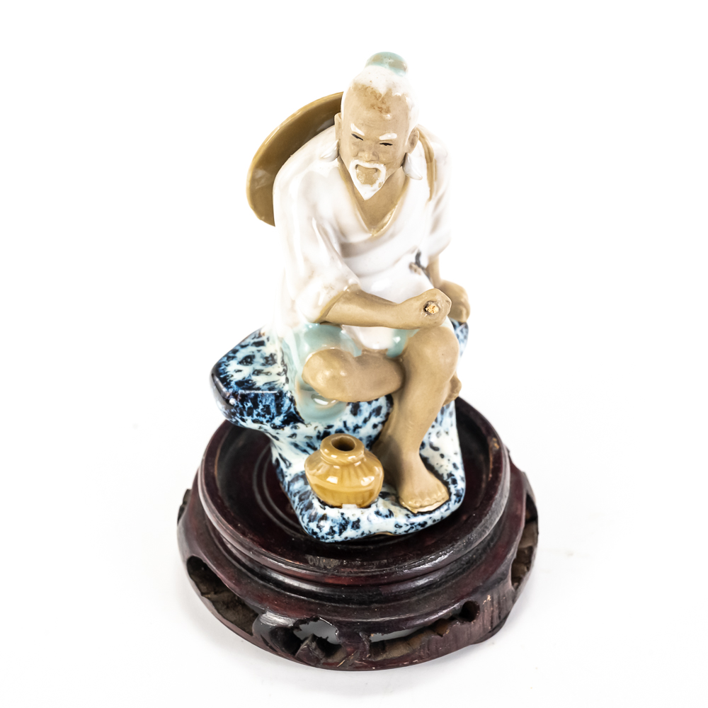 Pair of Chinese Mudman Style Figures on Bases