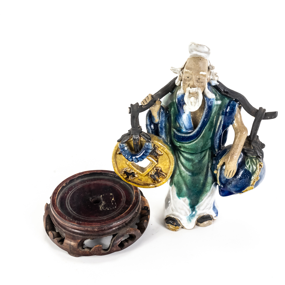 Pair of Chinese Mudman Style Figures on Bases