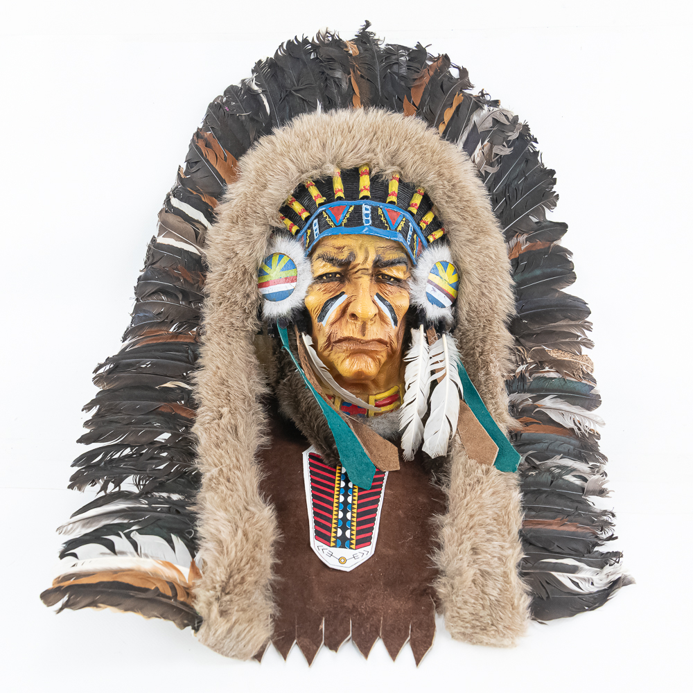 Native American Spirit Mask Wall Sculpture