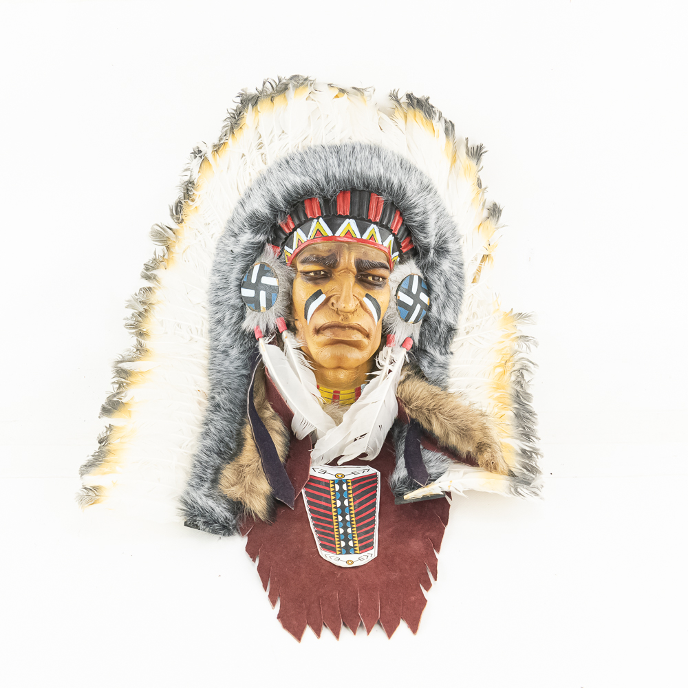 Native American Spirit Mask Wall Sculpture