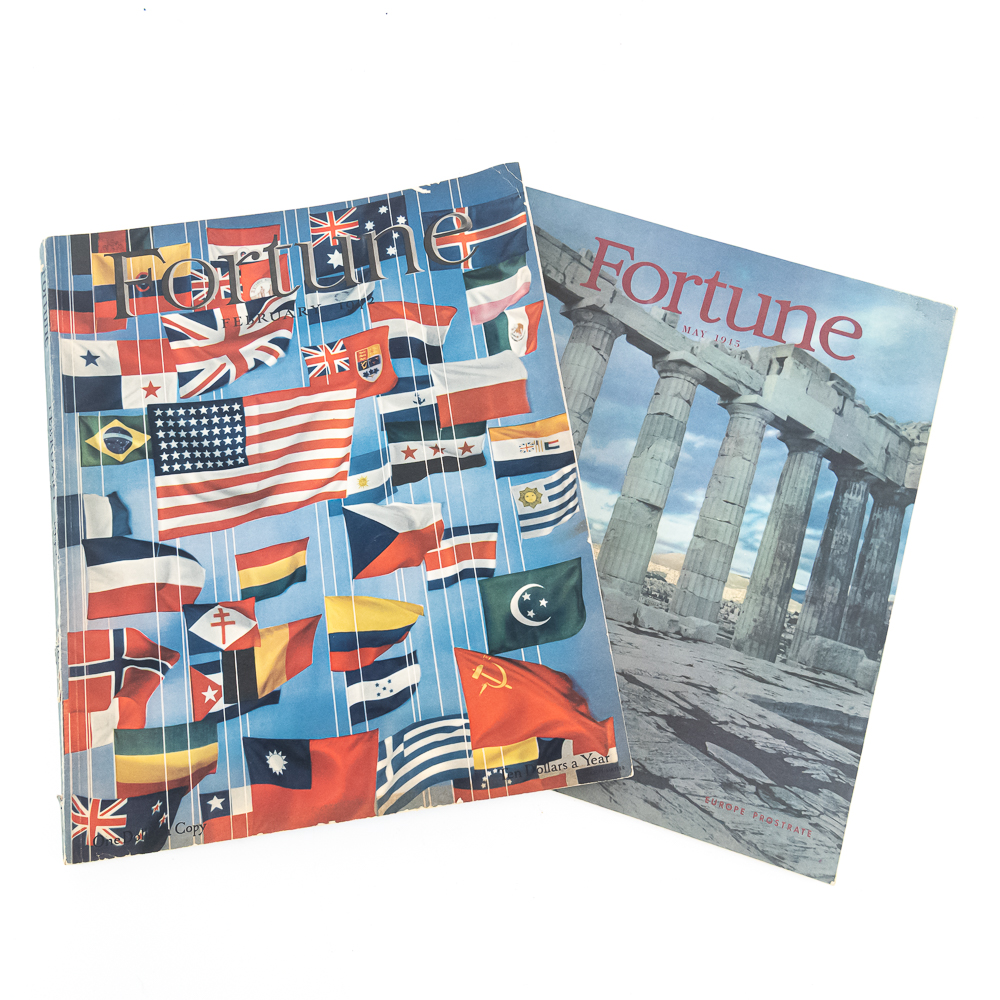 2 Fortune Magazines February 1942 and May 1945