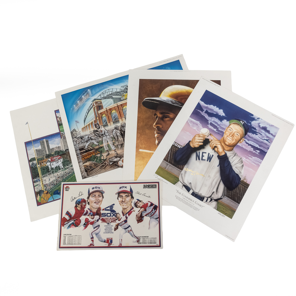 Collection of Assorted MLB Artist Signed Prints
