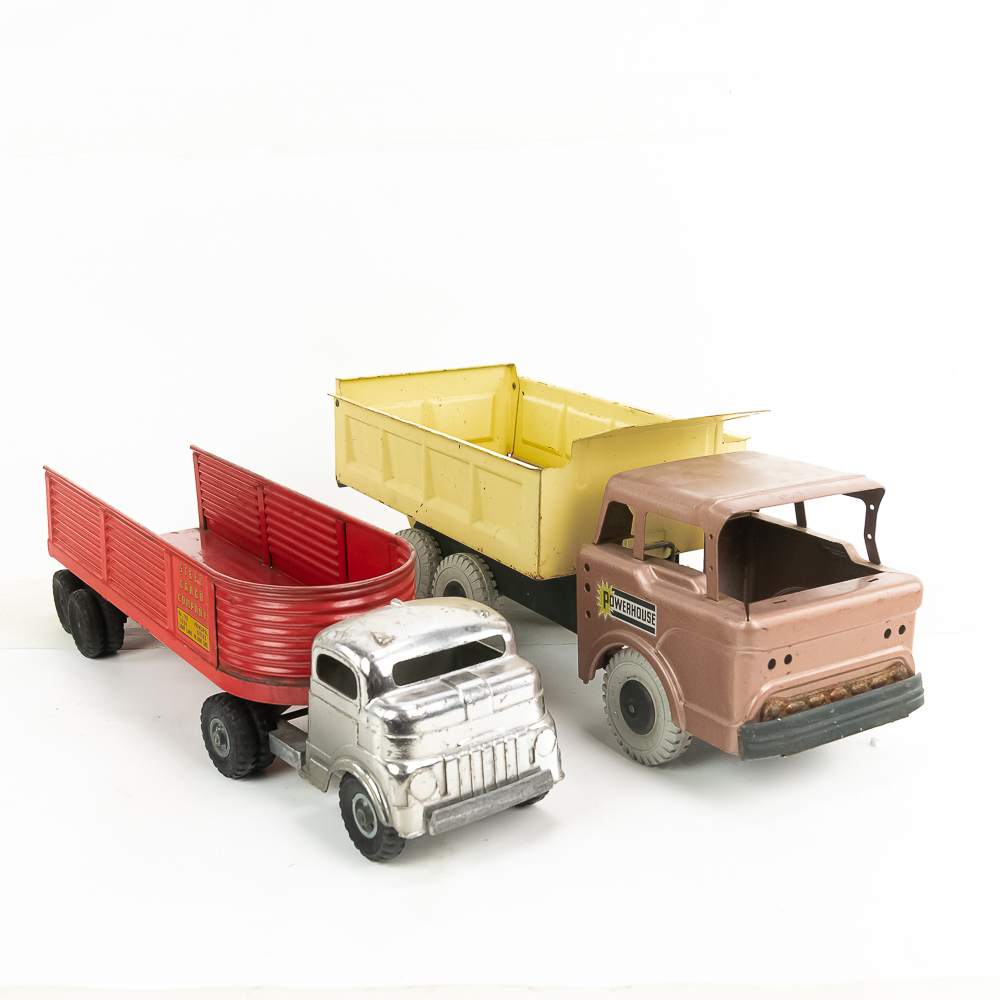 50s Structo Steel Cargo Co & Marx Powerhouse Dump