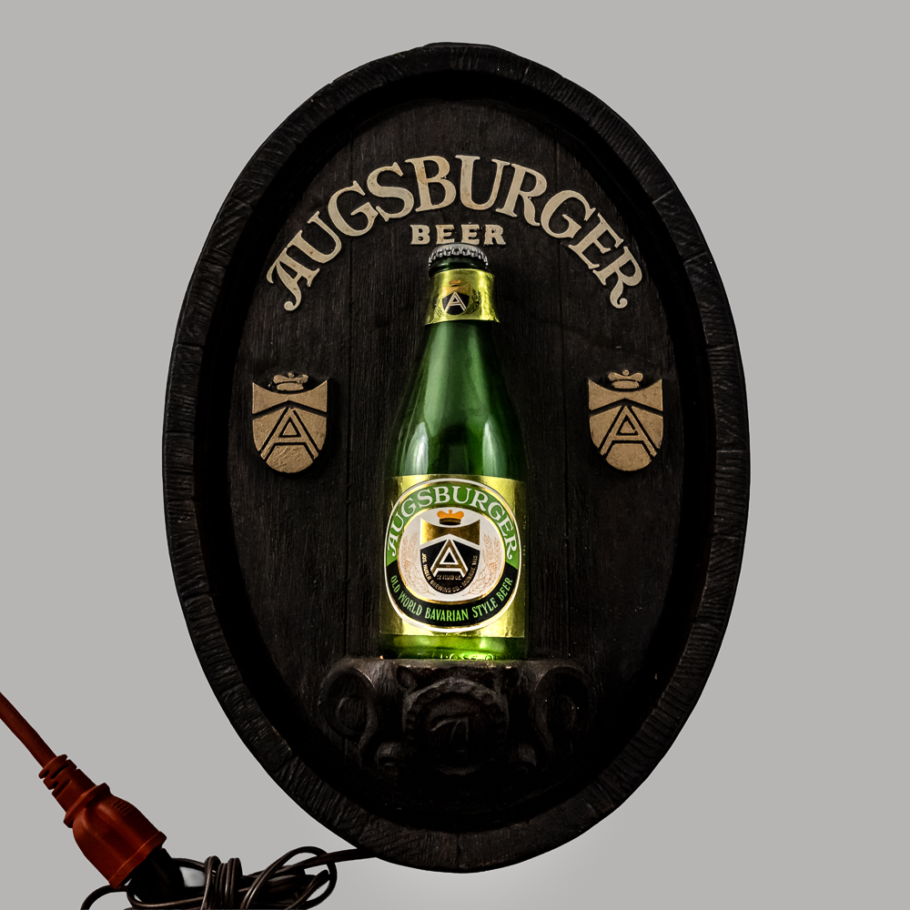 Vintage Augsburger Beer Advertising Sign