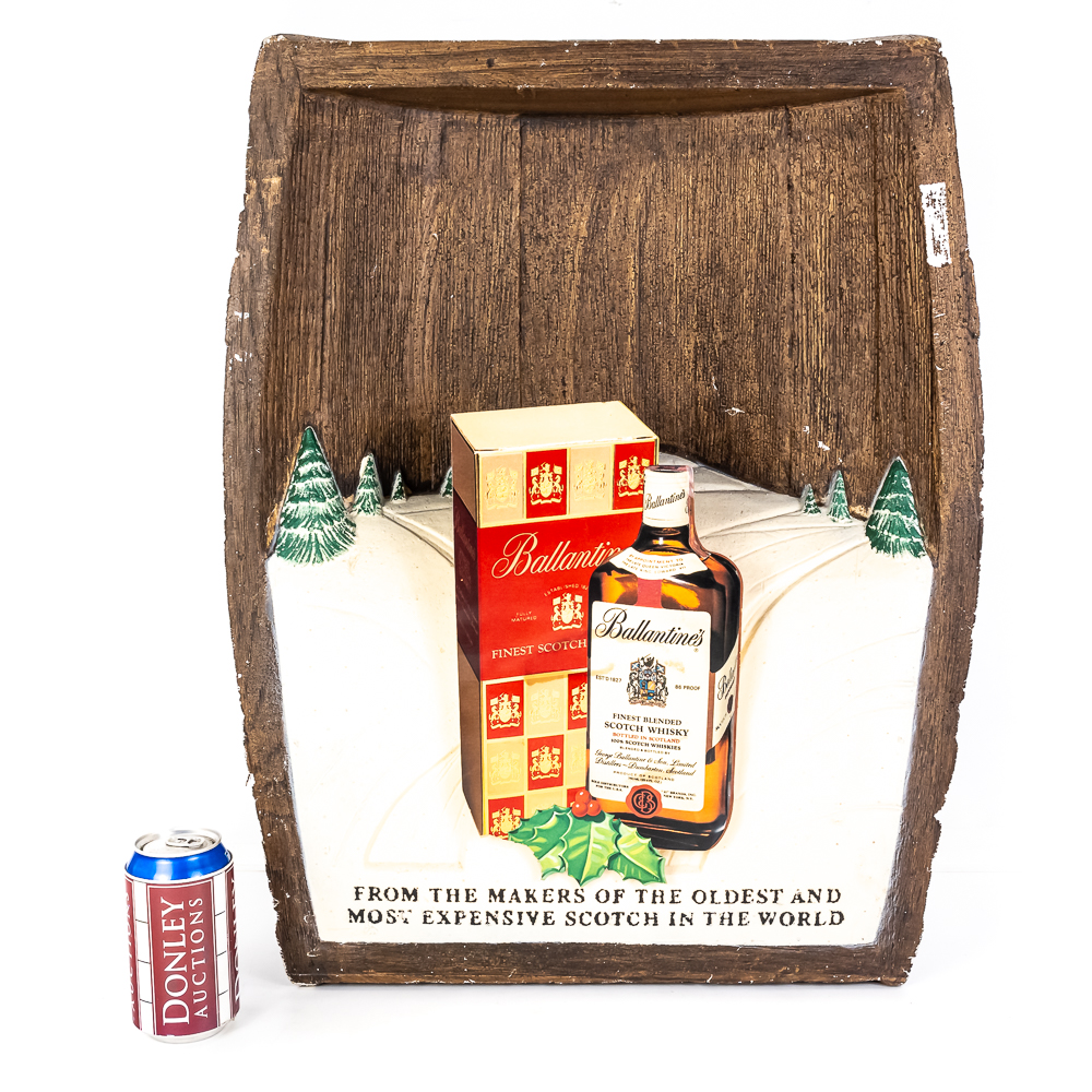 Vintage Ballantine's Finest Whisky Barrel Display