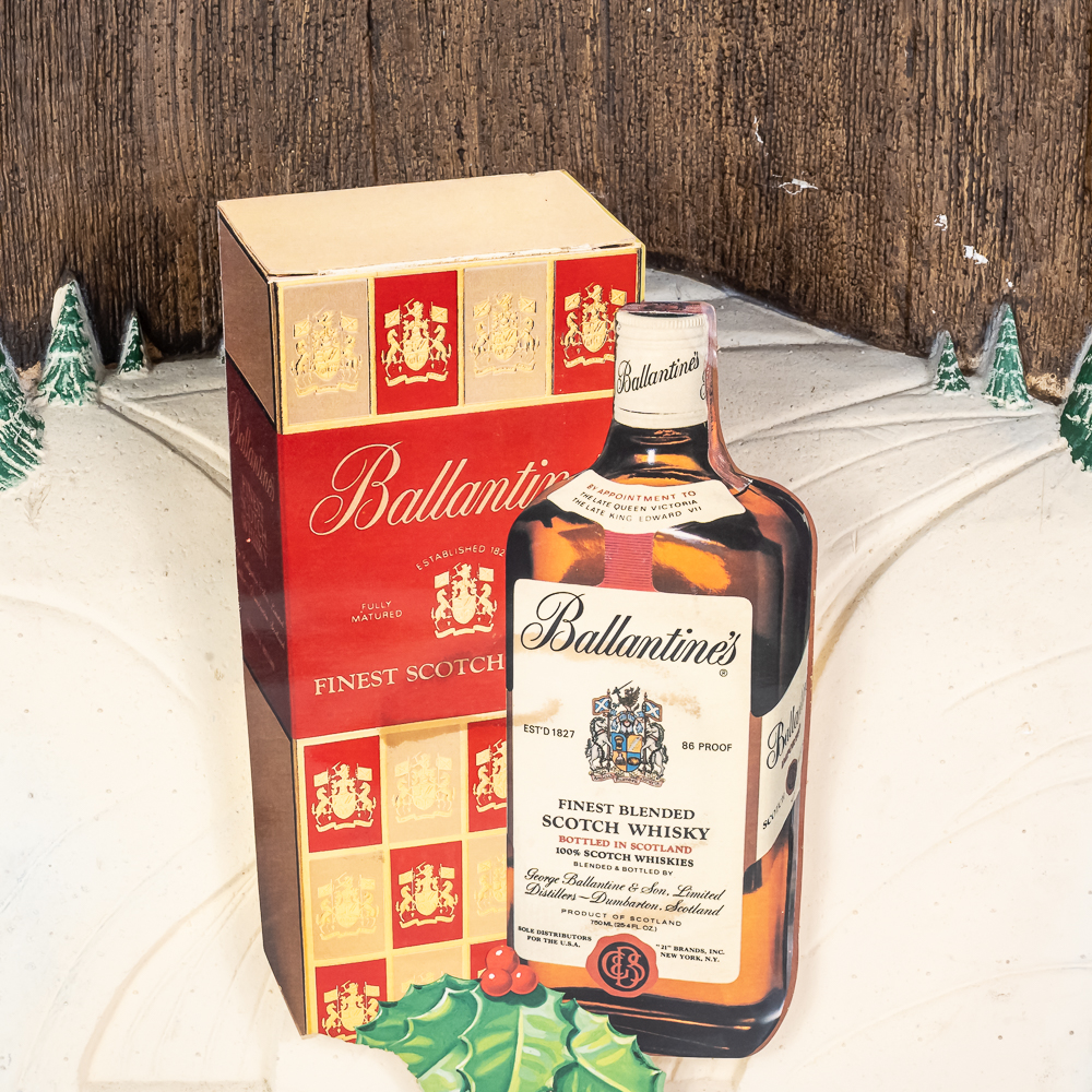 Vintage Ballantine's Finest Whisky Barrel Display