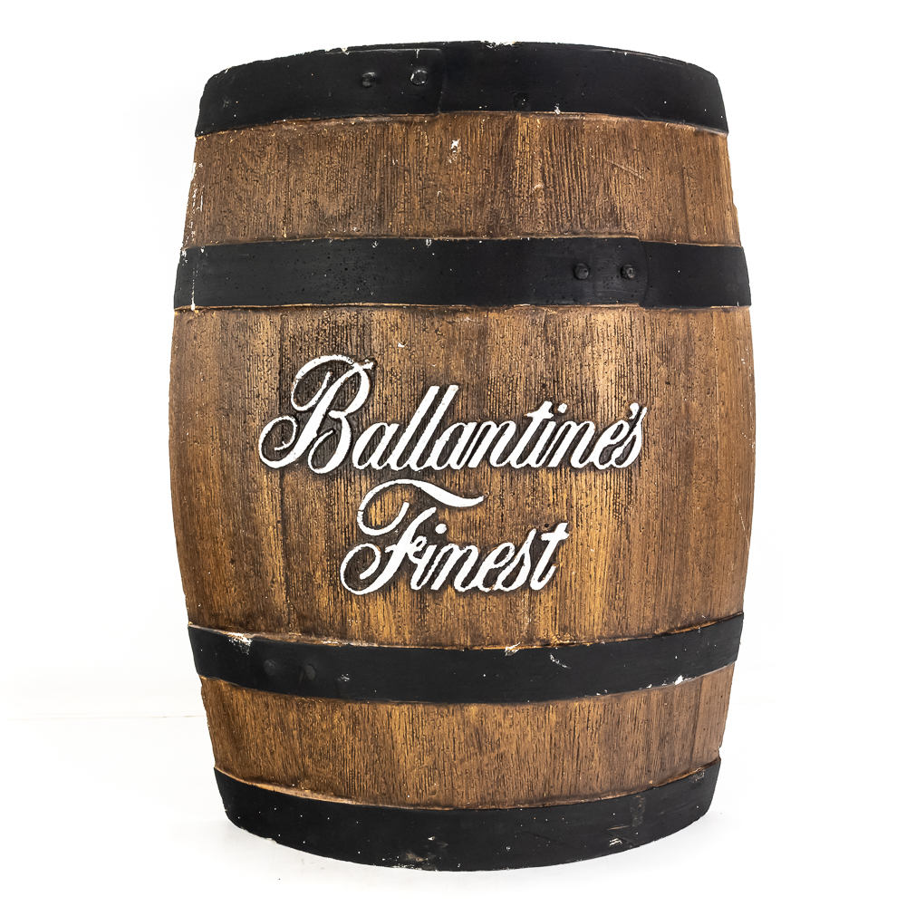 Vintage Ballantine's Finest Whisky Barrel Display