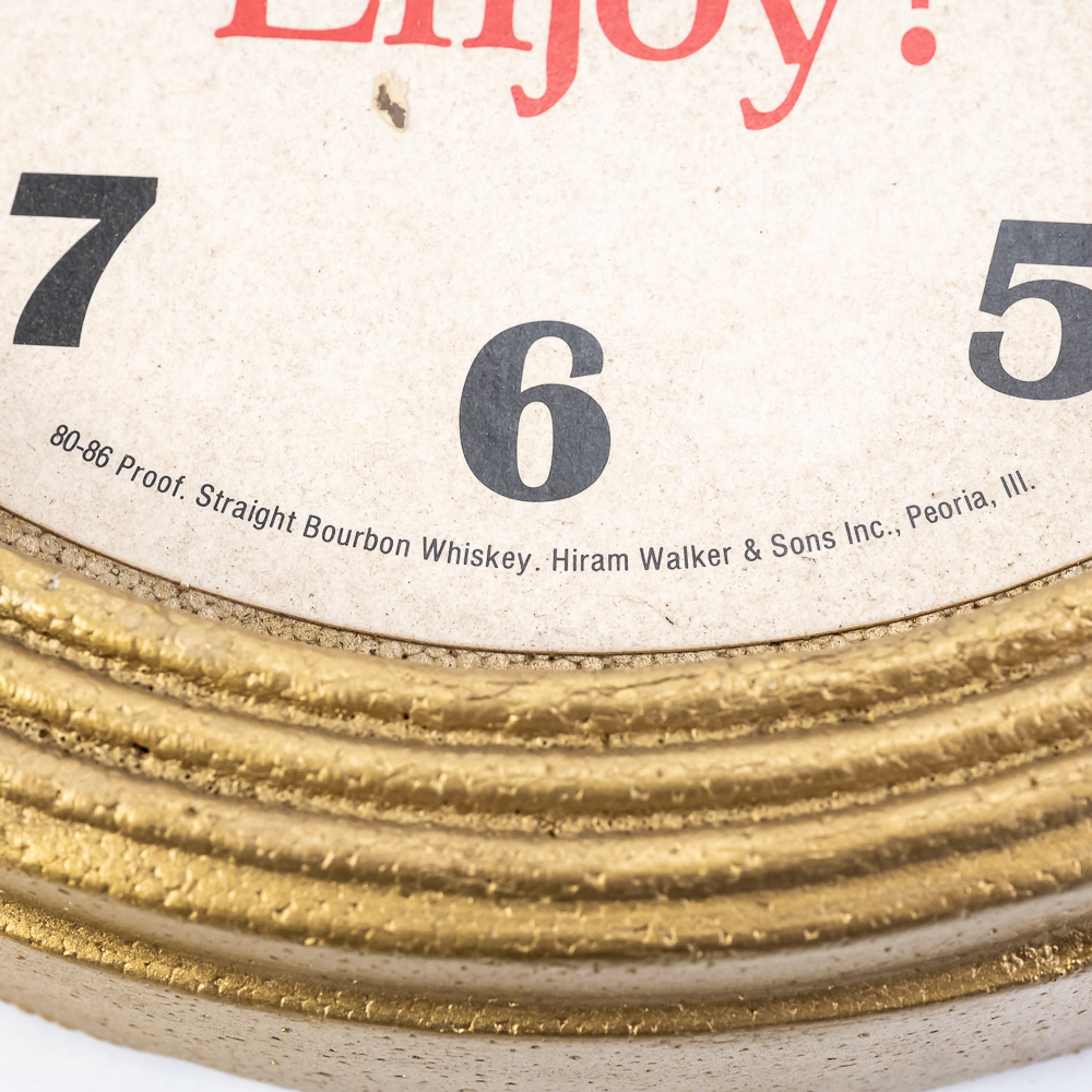 Vintage Walker's DeLuxe Bourbon Advertising Sign