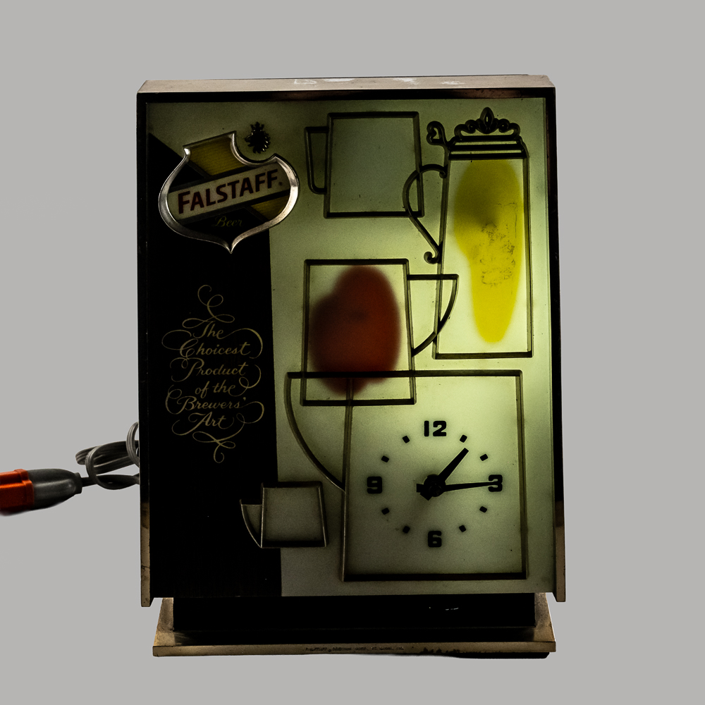Vintage Falstaff Beer Lighted Motion Clock