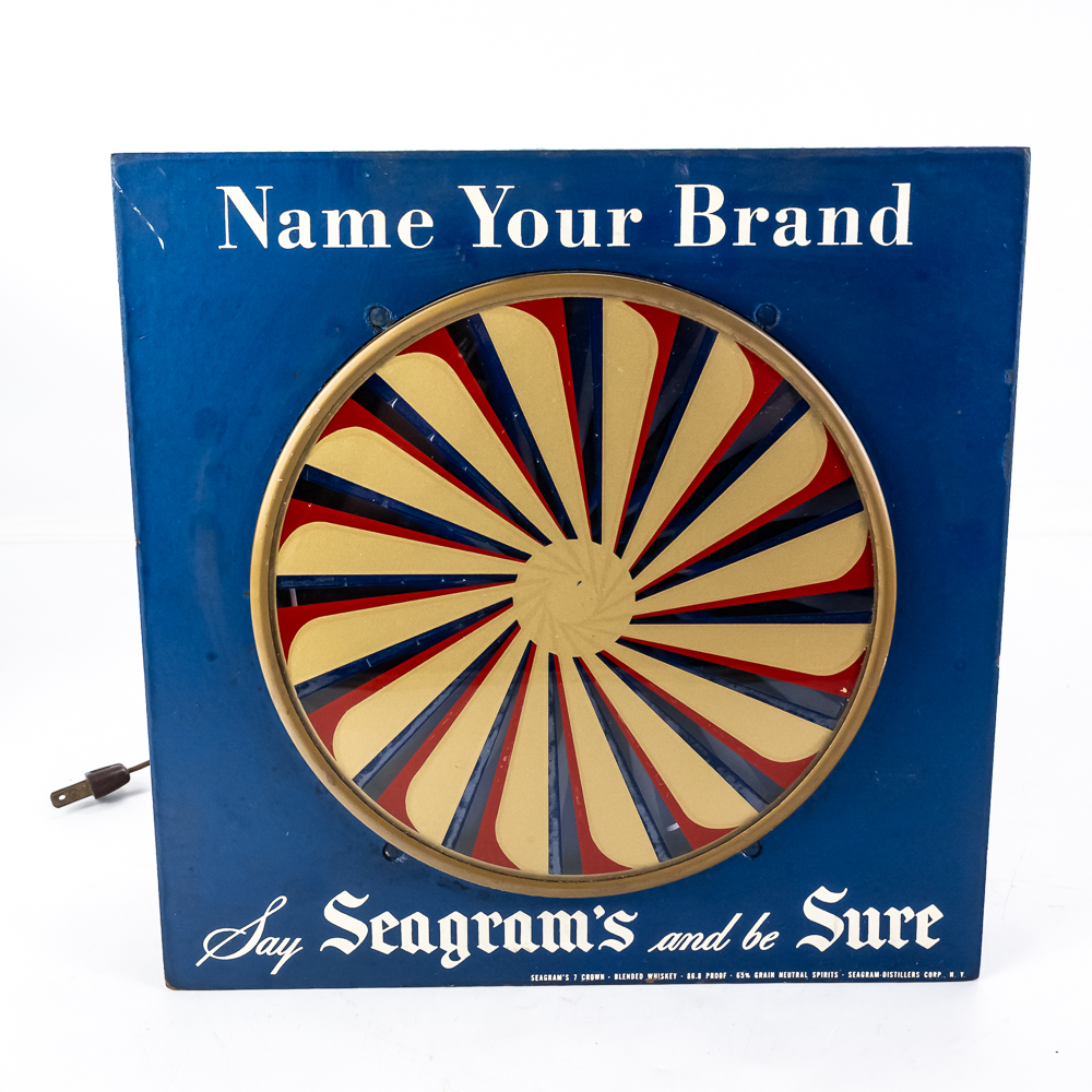 Vintage Seagram's Whiskey Lighted Motion Sign